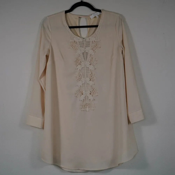 ASTR The Label Cream Long Sleeve Lace Dress‎ XS - Picture 1 of 8